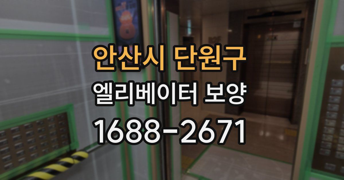 안산시 단원구 엘리베이터 보양