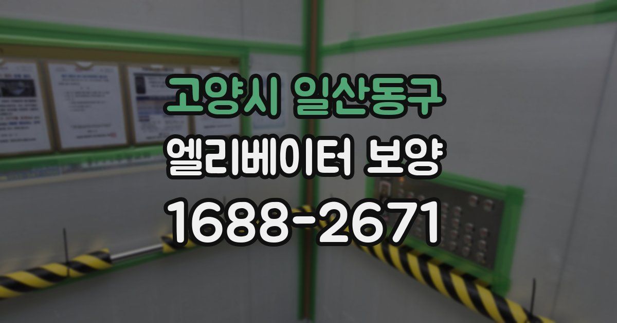 고양시 일산동구 엘리베이터 보양