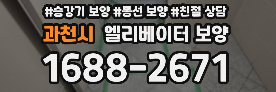 과천시 엘리베이터 보양