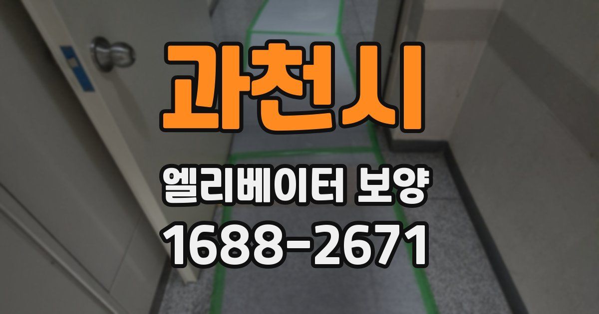 과천시 엘리베이터 보양