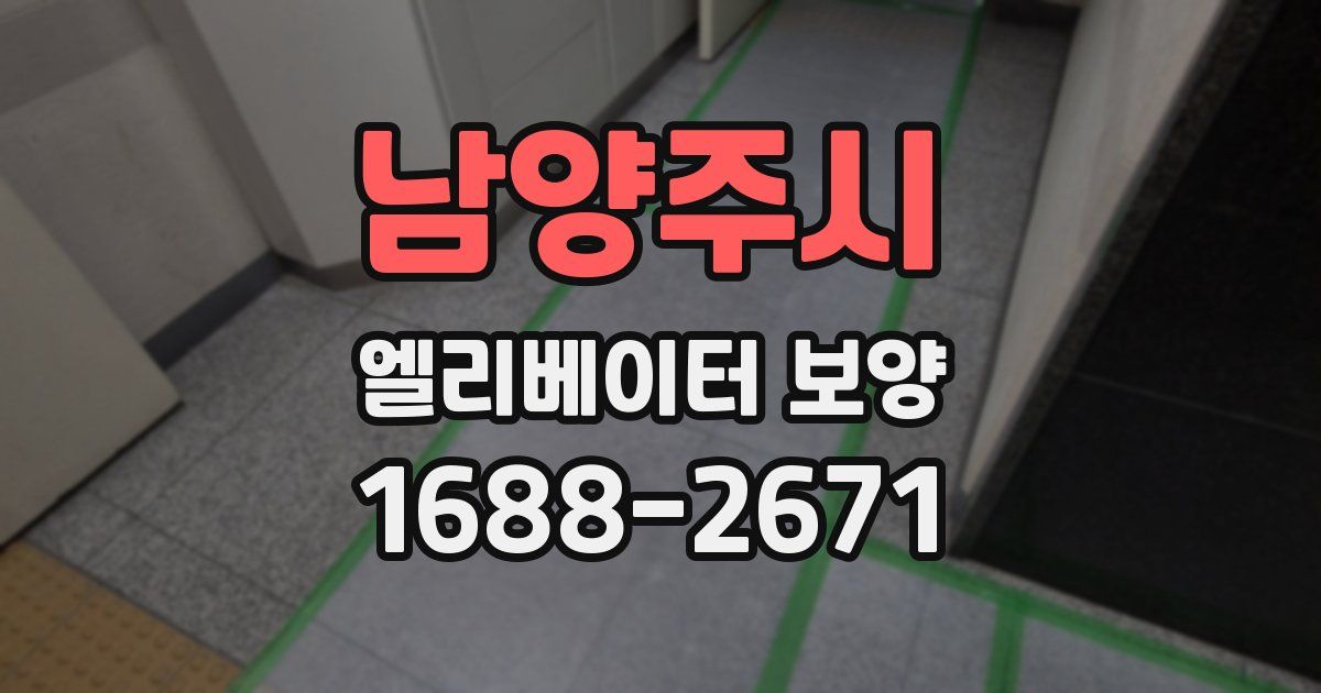 남양주시 엘리베이터 보양