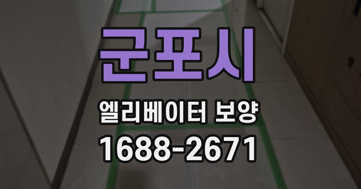 군포시 엘리베이터 보양