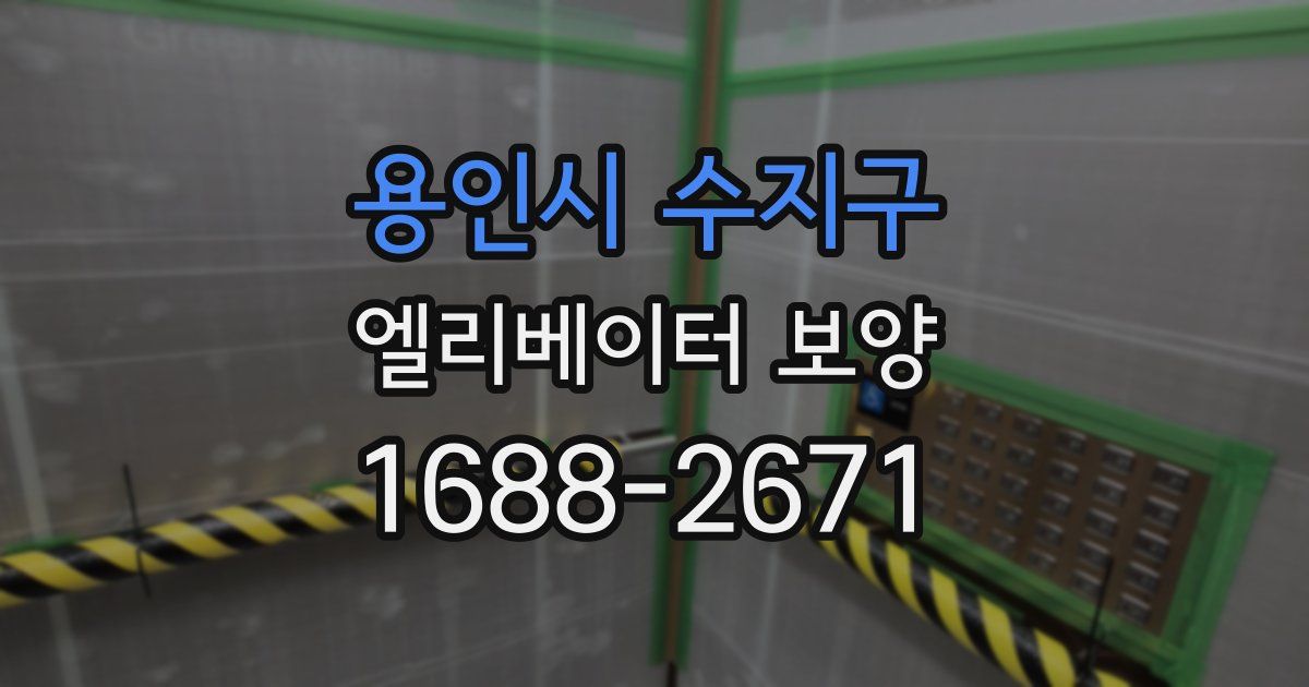 용인시 수지구 엘리베이터 보양