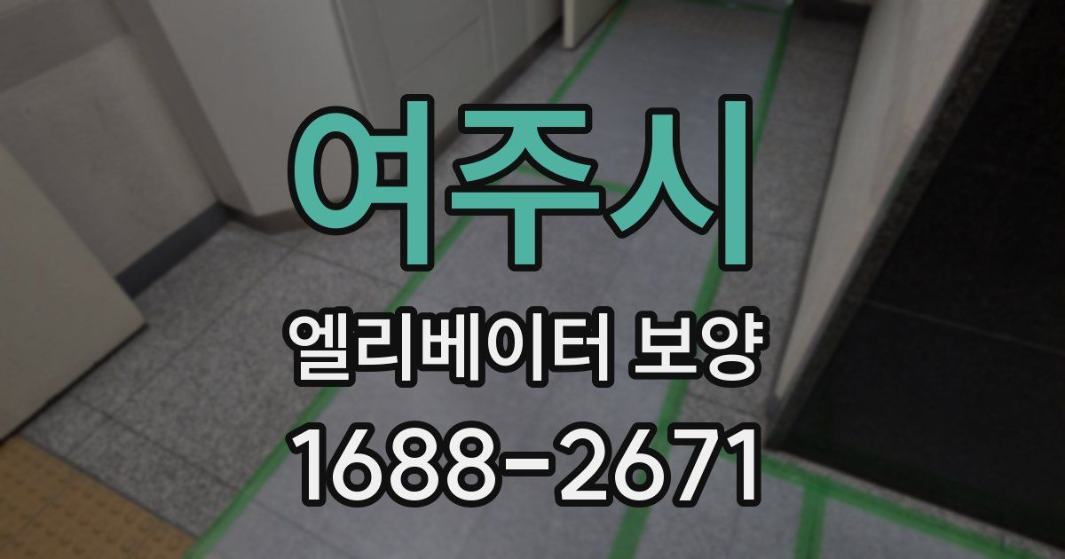 여주시 엘리베이터 보양