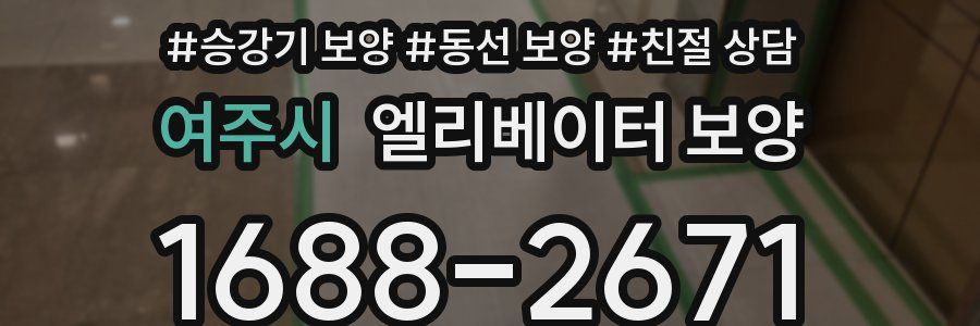 여주시 엘리베이터 보양