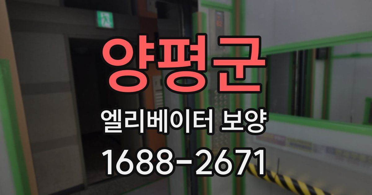 양평군 엘리베이터 보양