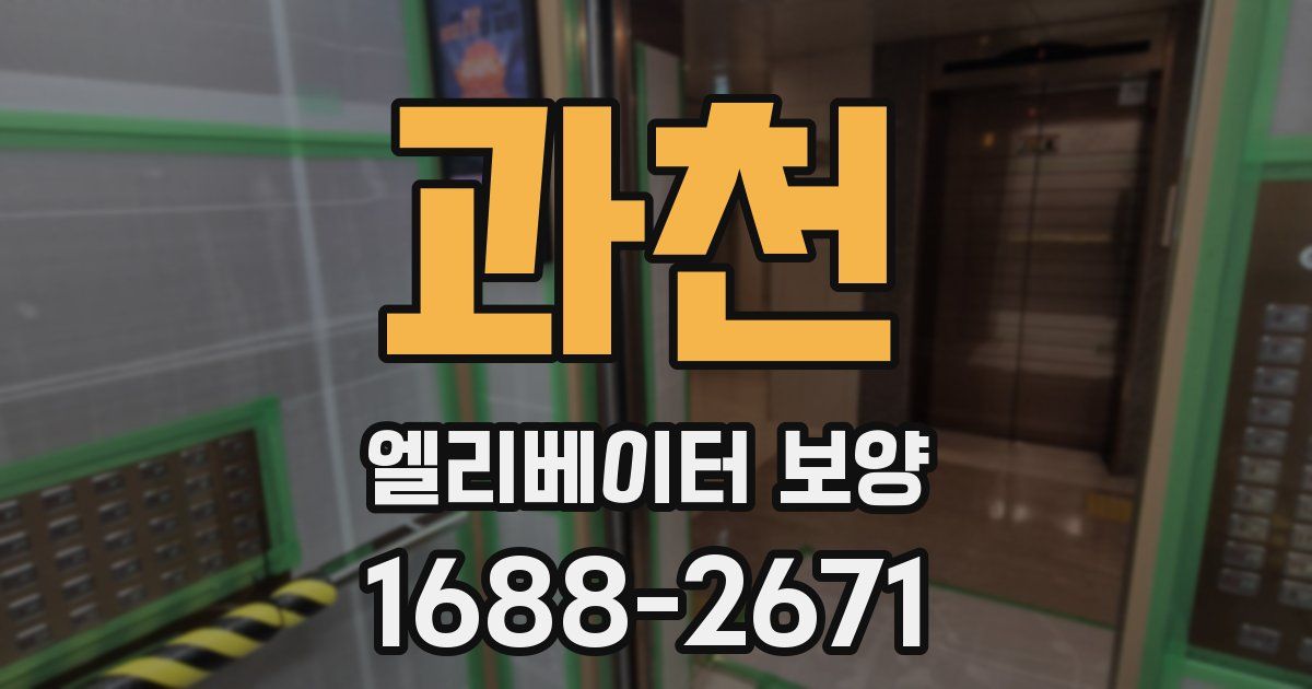 과천 엘리베이터 보양