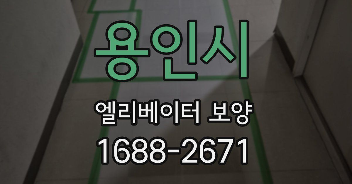 용인시 엘리베이터 보양