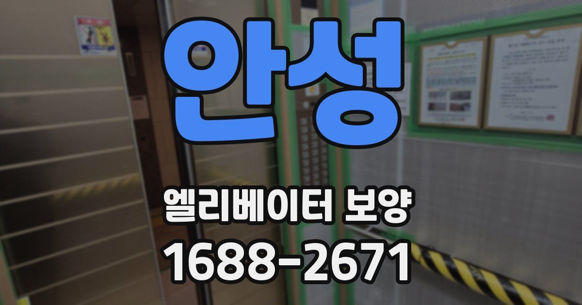 안성 엘리베이터 보양