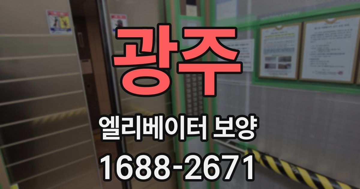 광주 엘리베이터 보양
