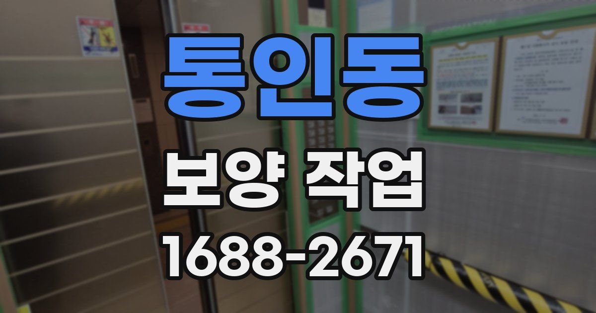 통인동 보양 작업