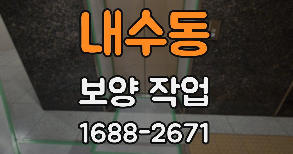 내수동 보양 작업