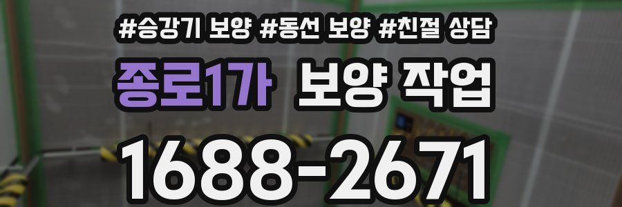 종로1가 보양 작업