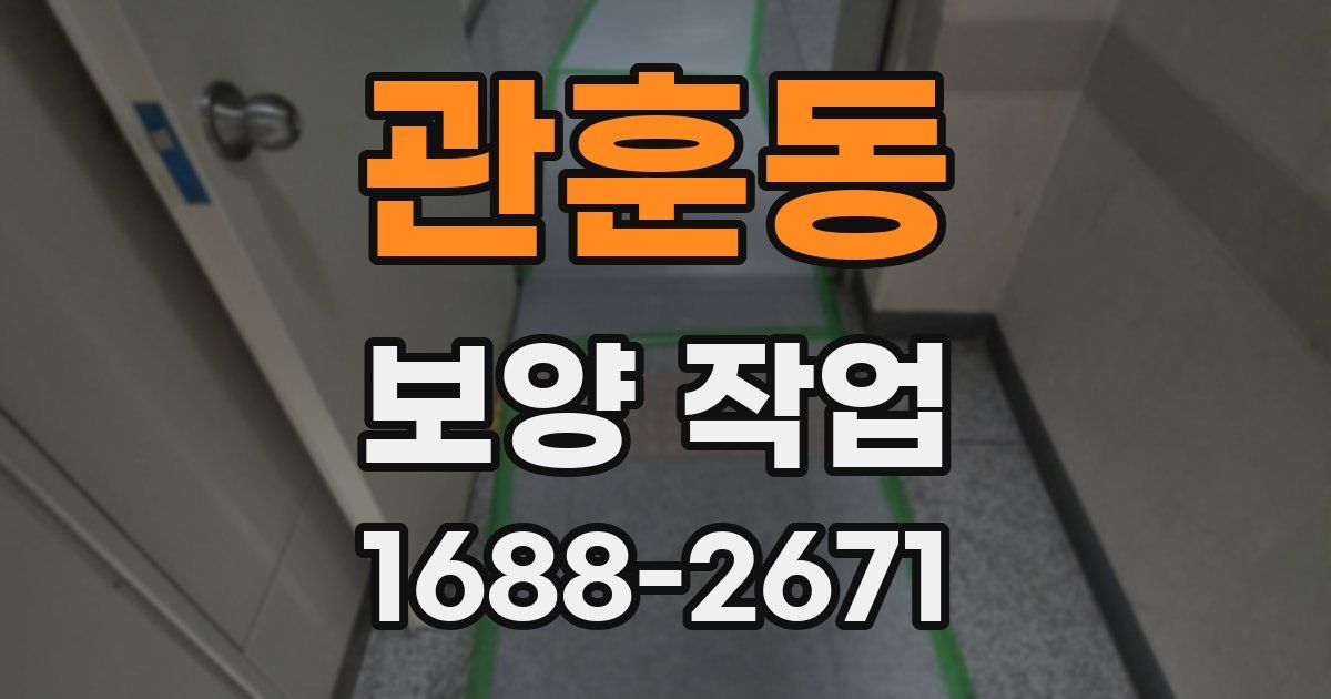 관훈동 보양 작업