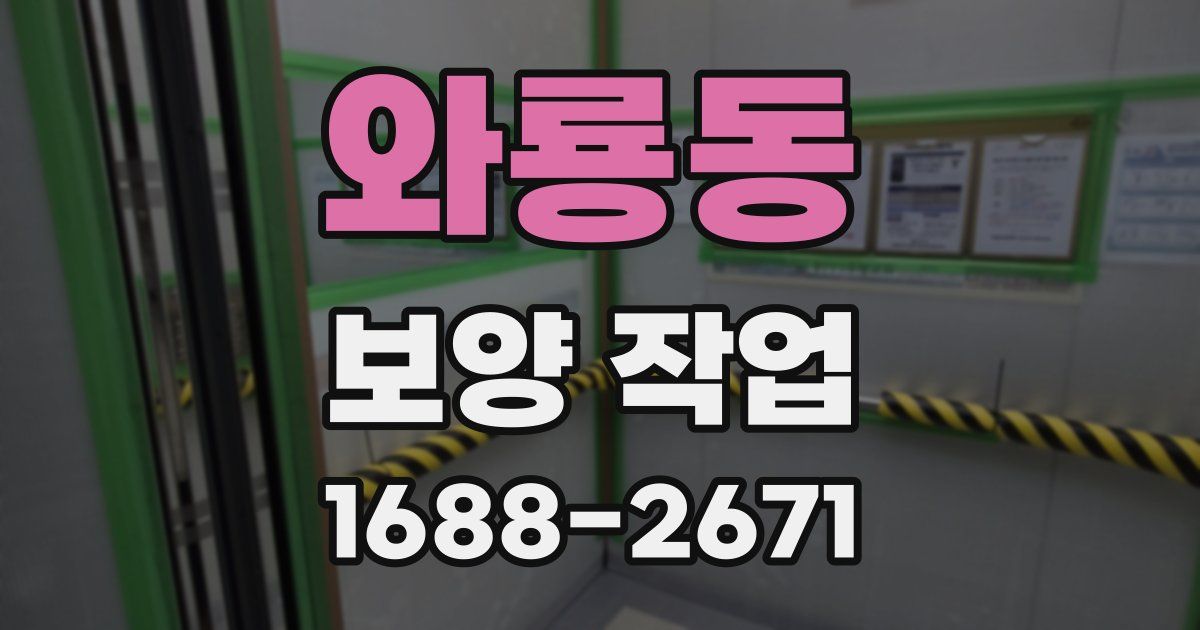 와룡동 보양 작업