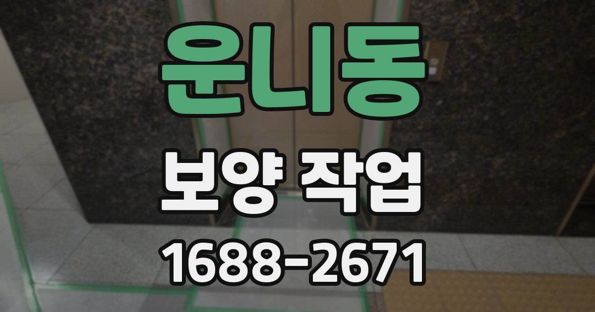 운니동 보양 작업