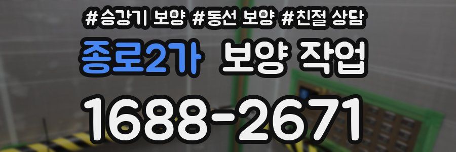 종로2가 보양 작업