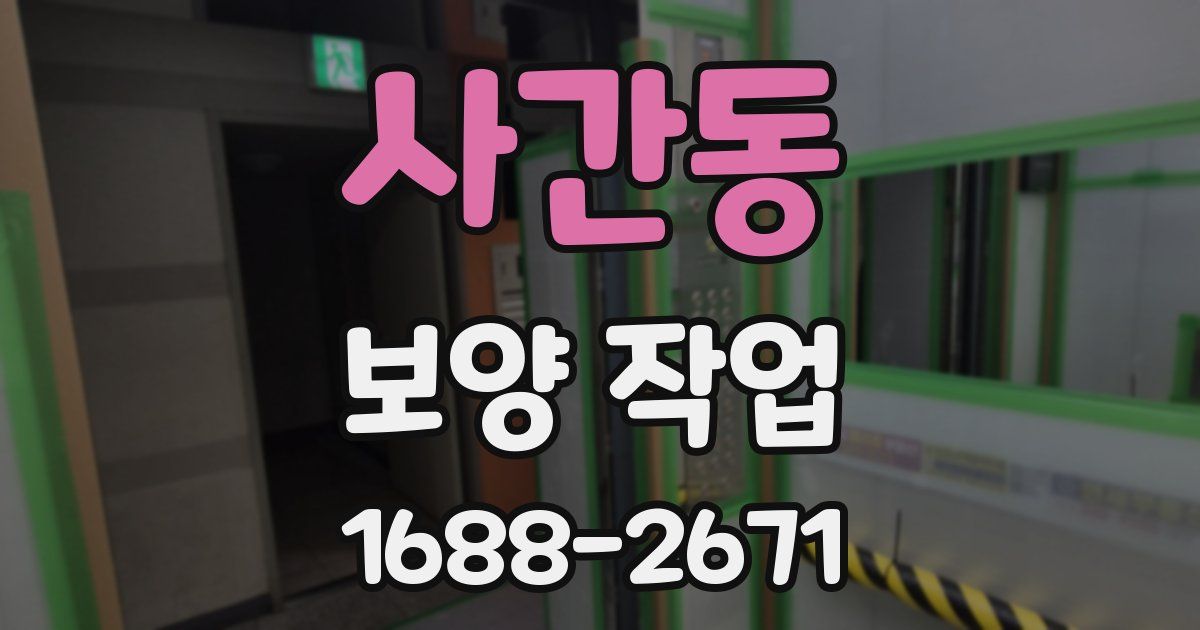 사간동 보양 작업