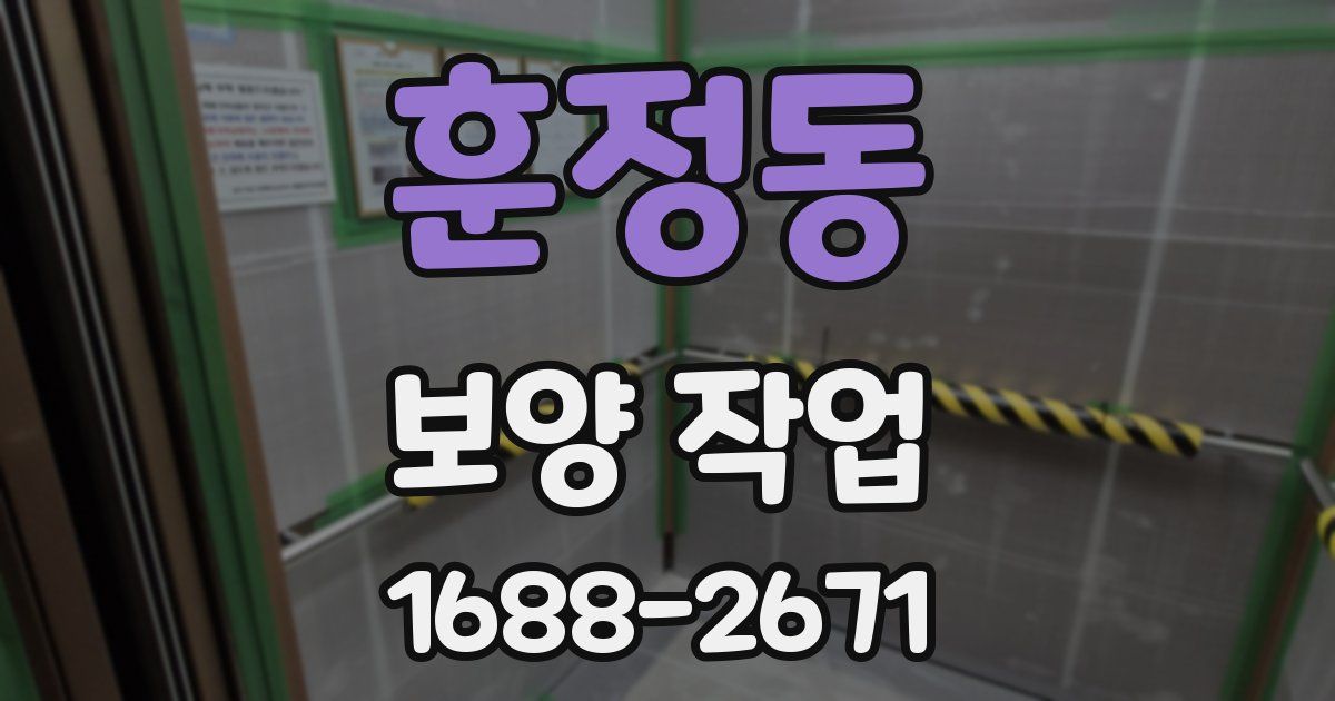 훈정동 보양 작업