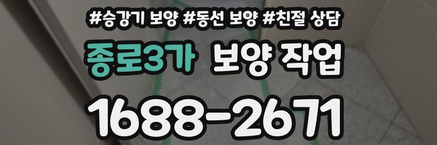 종로3가 보양 작업