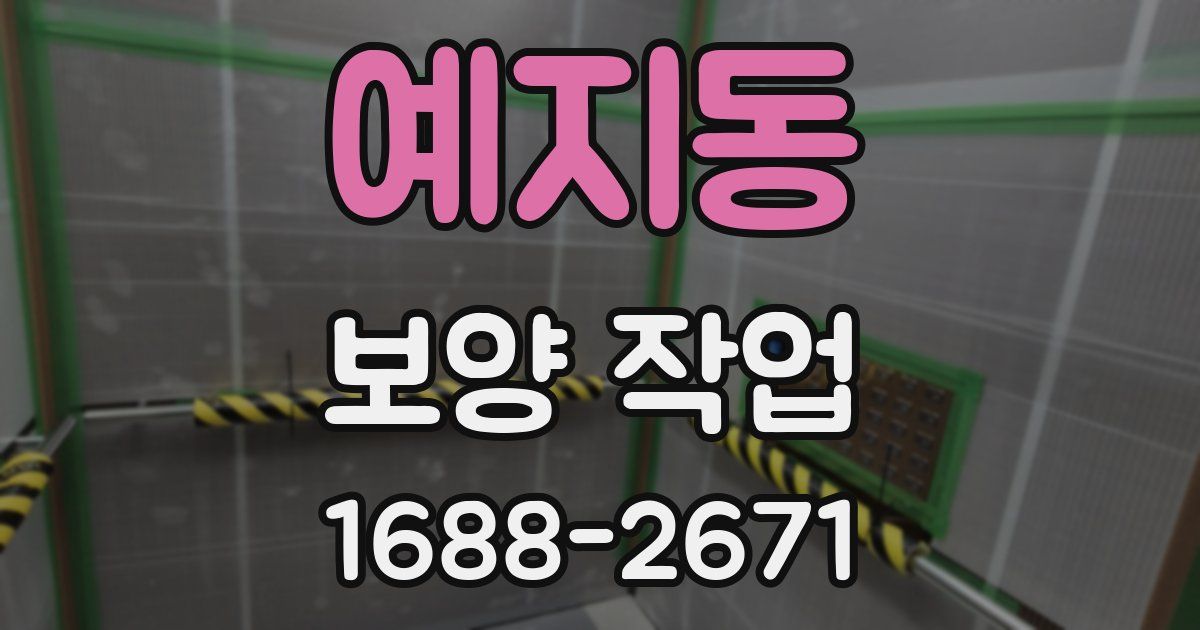 예지동 보양 작업