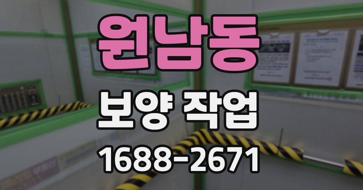 원남동 보양 작업