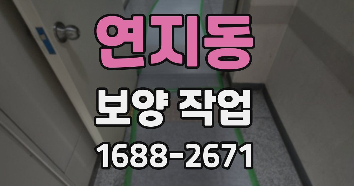 연지동 보양 작업