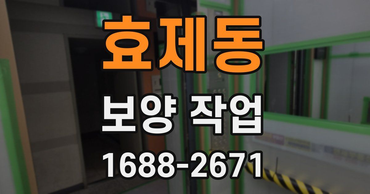 효제동 보양 작업