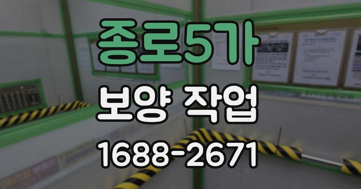 종로5가 보양 작업