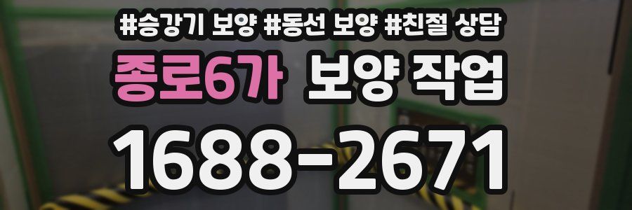 종로6가 보양 작업