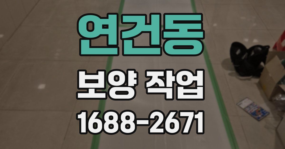 연건동 보양 작업