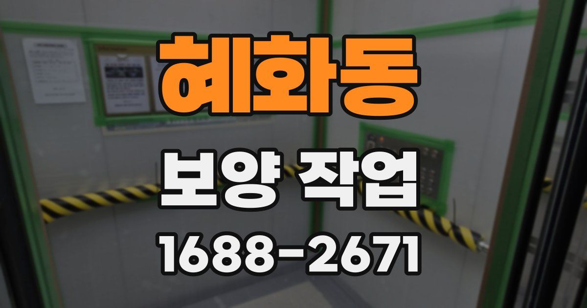 혜화동 보양 작업
