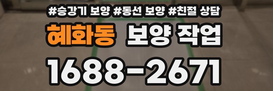 혜화동 보양 작업