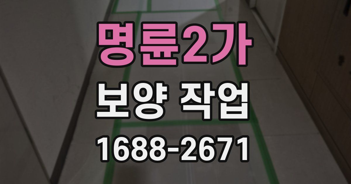 명륜2가 보양 작업