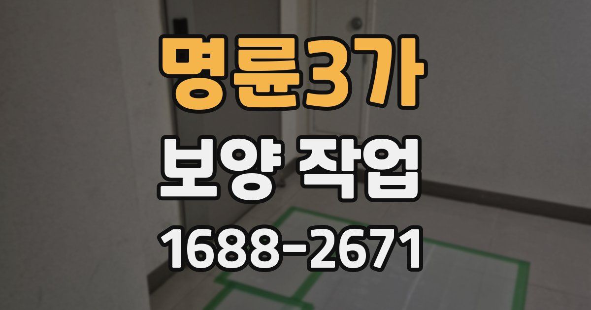 명륜3가 보양 작업