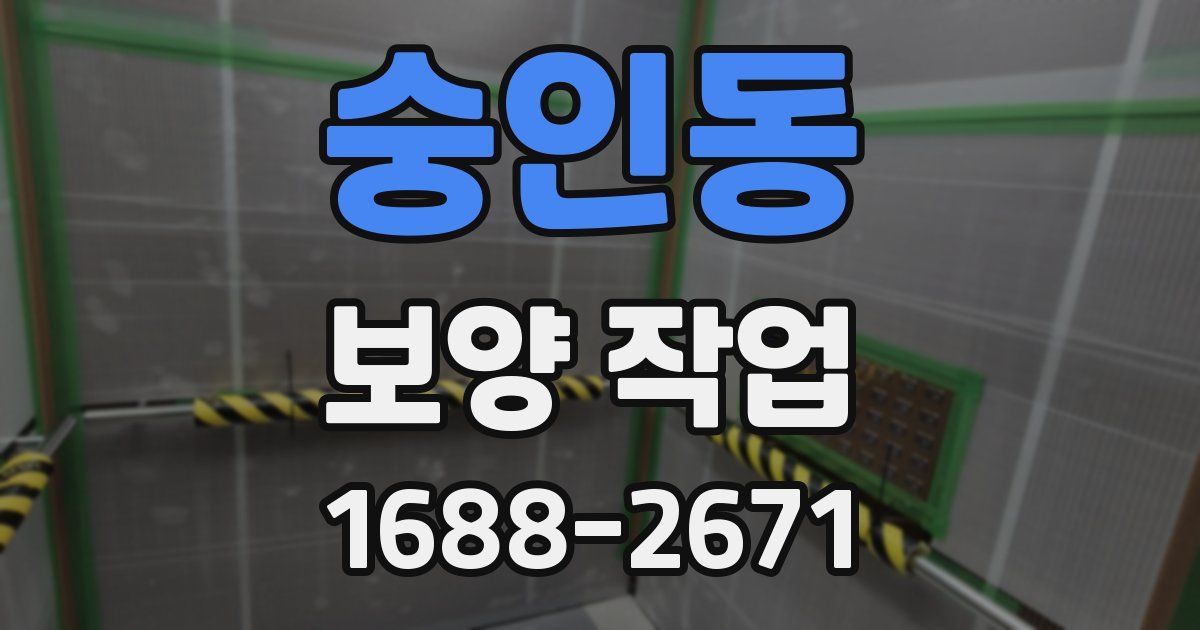 숭인동 보양 작업