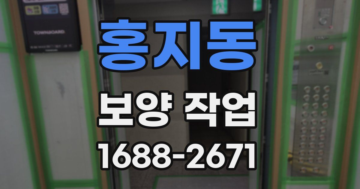 홍지동 보양 작업
