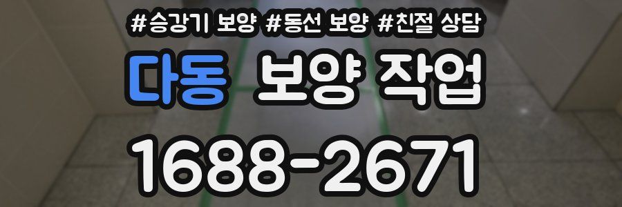 다동 보양 작업