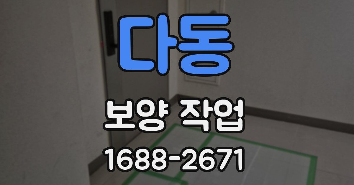 다동 보양 작업