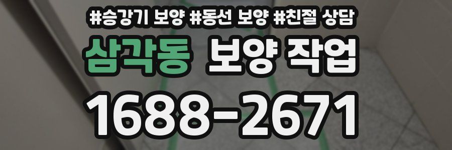 삼각동 보양 작업