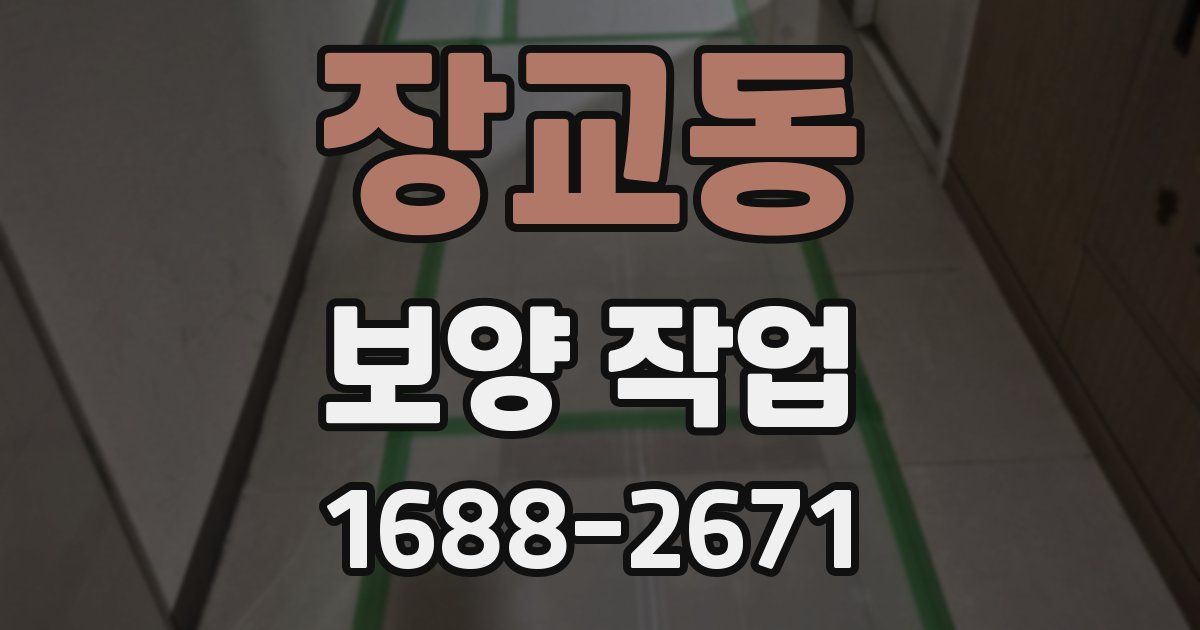 장교동 보양 작업