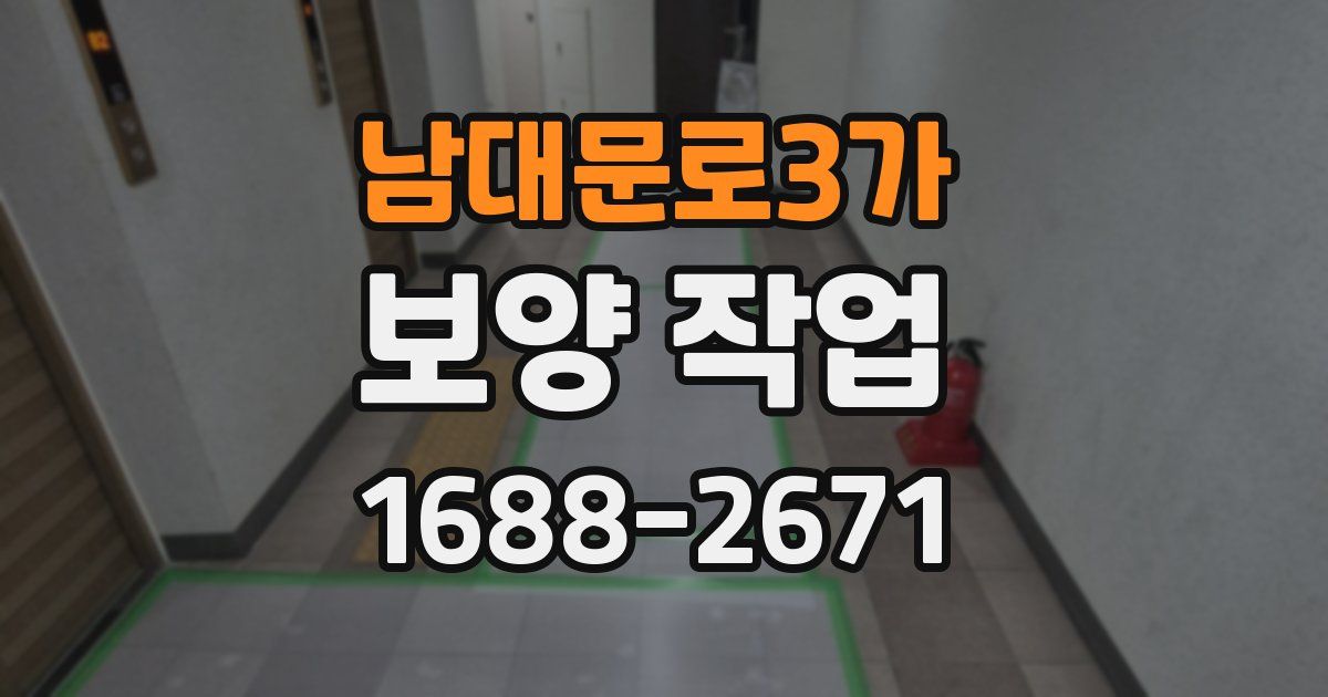 남대문로3가 보양 작업