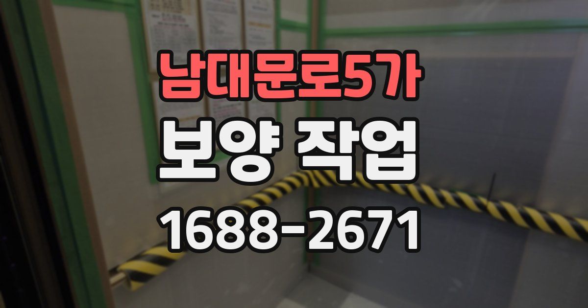 남대문로5가 보양 작업