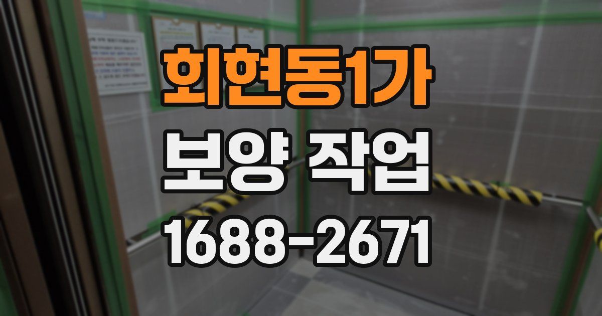 회현동1가 보양 작업