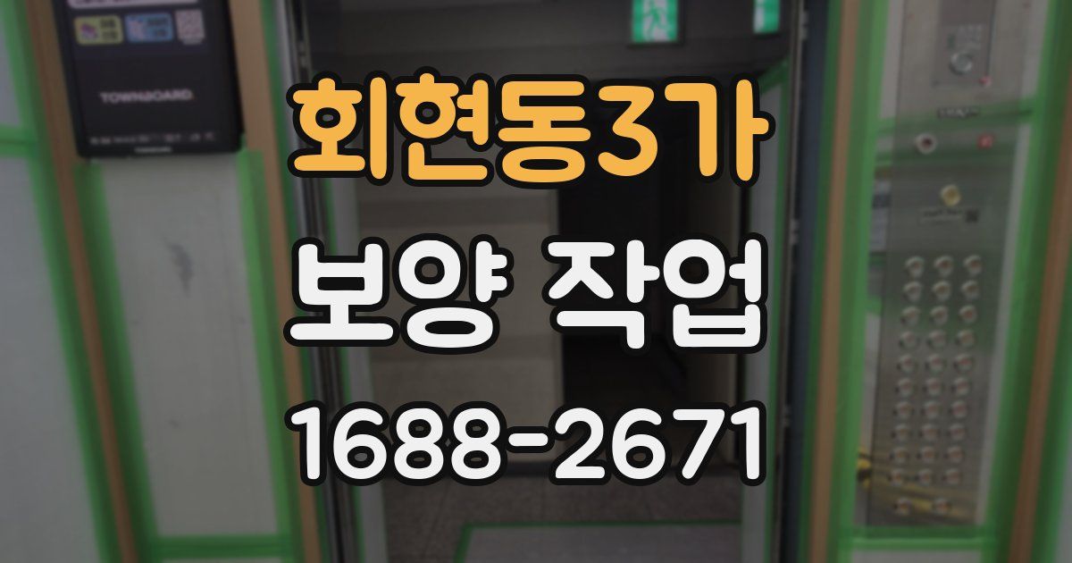 회현동3가 보양 작업