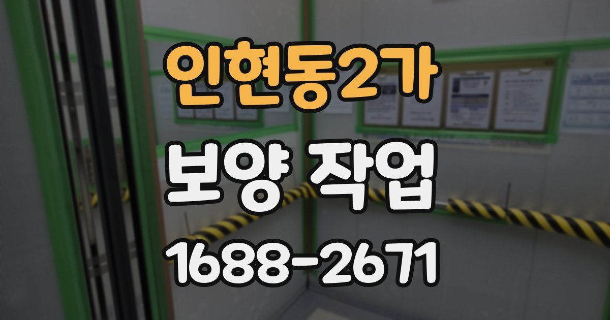 인현동2가 보양 작업