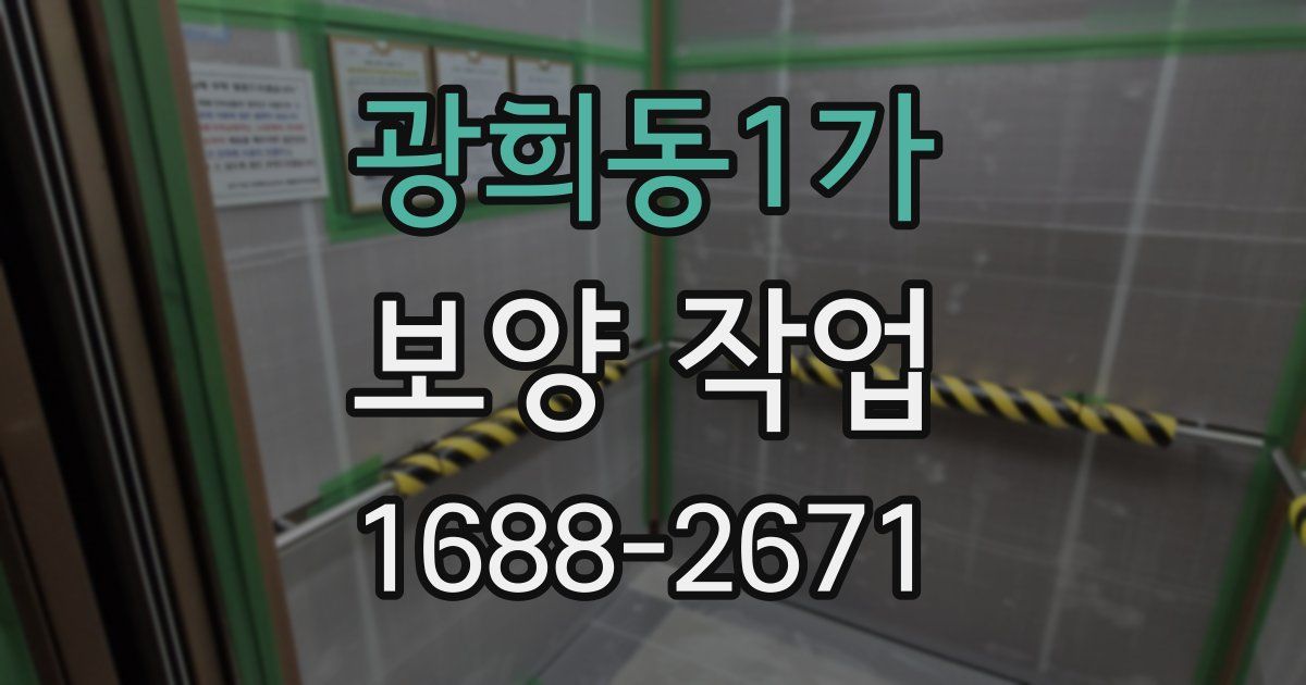 광희동1가 보양 작업