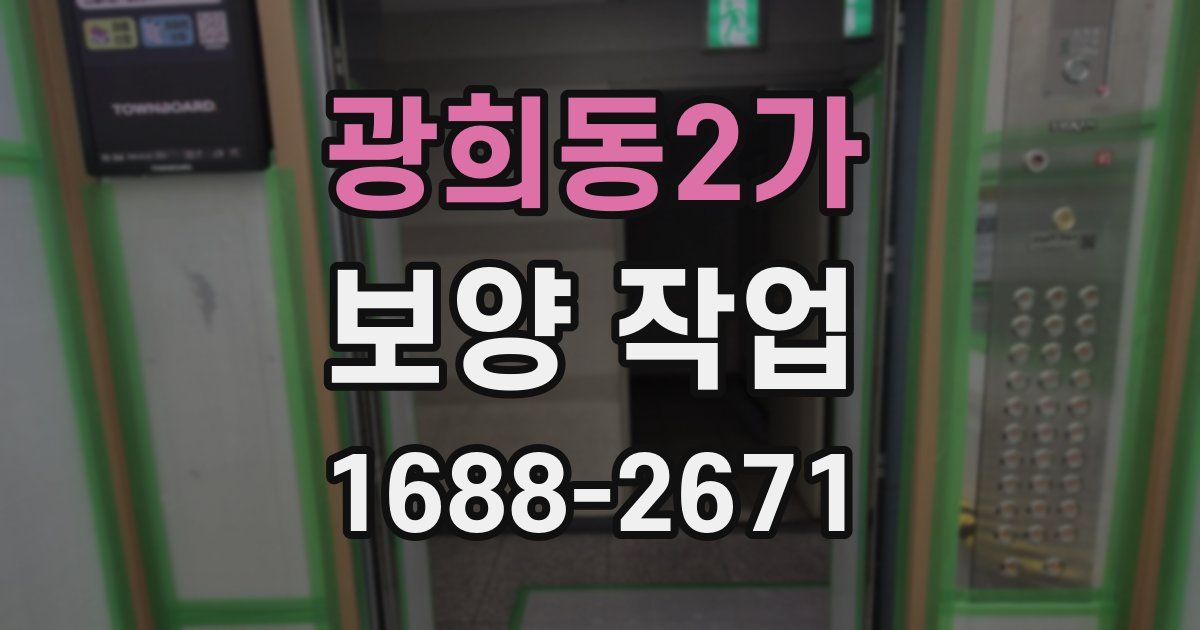 광희동2가 보양 작업