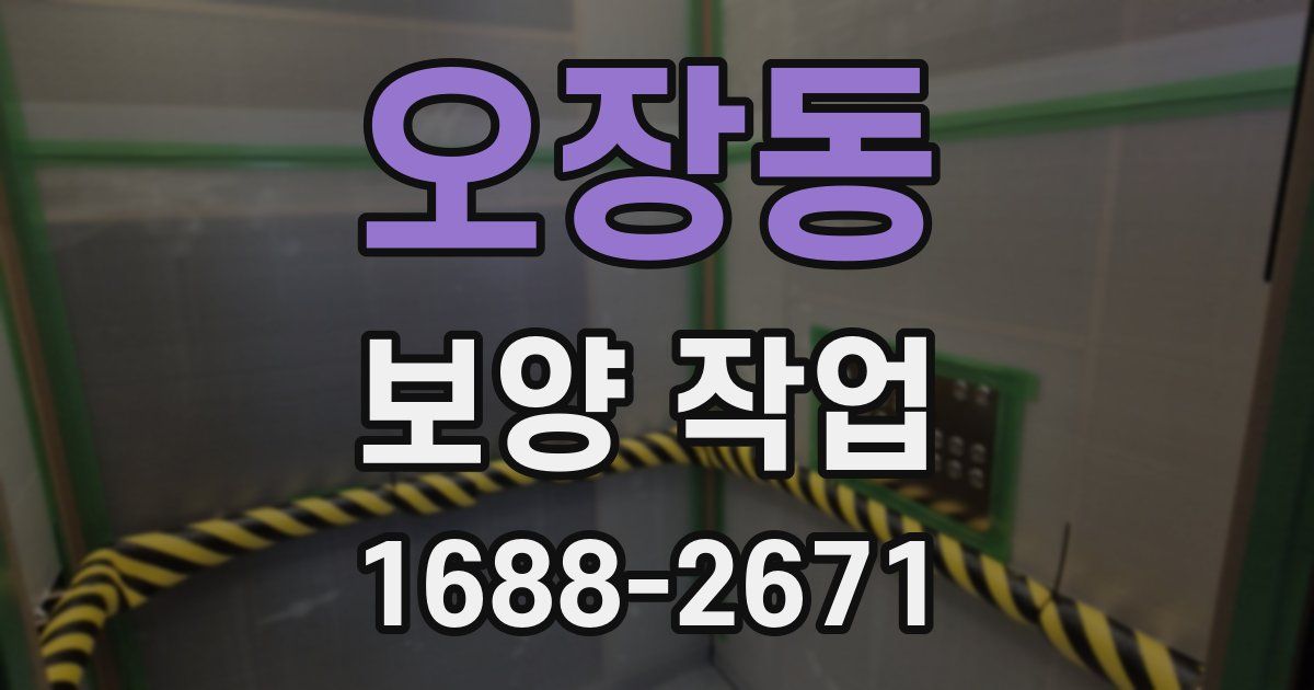 오장동 보양 작업