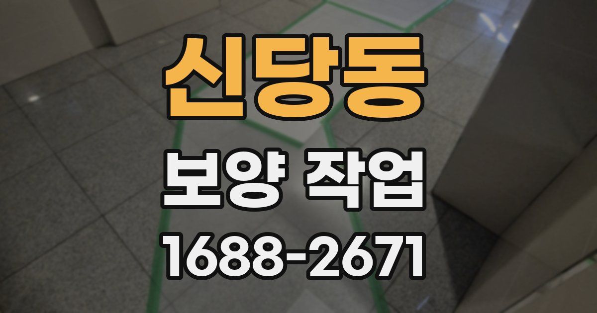신당동 보양 작업